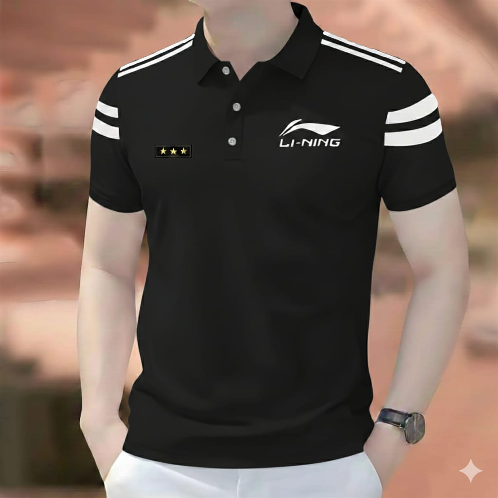 Super Premium PK Cotton Polo Shirt For Men's [3Star Black]